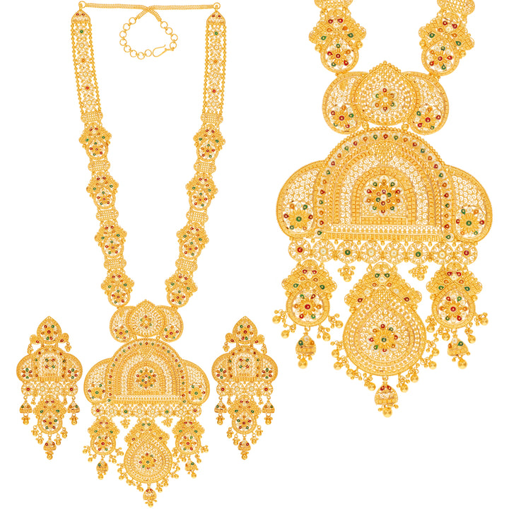 Alluring Minakari Patta Haarm in 22K Gold