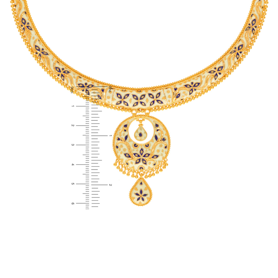 Gorgeous Minakari Necklace Set in 22K Gold