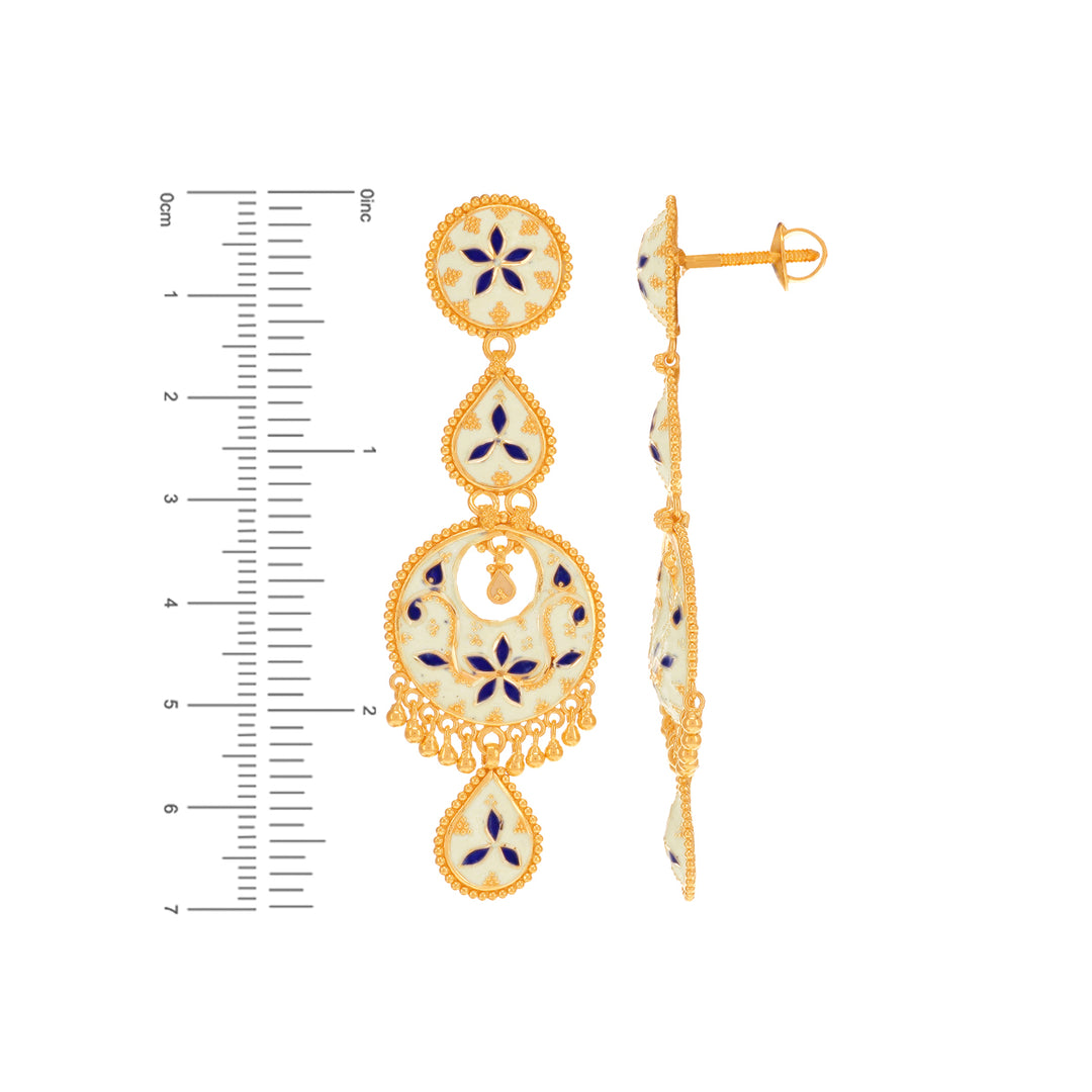 Gorgeous Minakari Necklace Set in 22K Gold