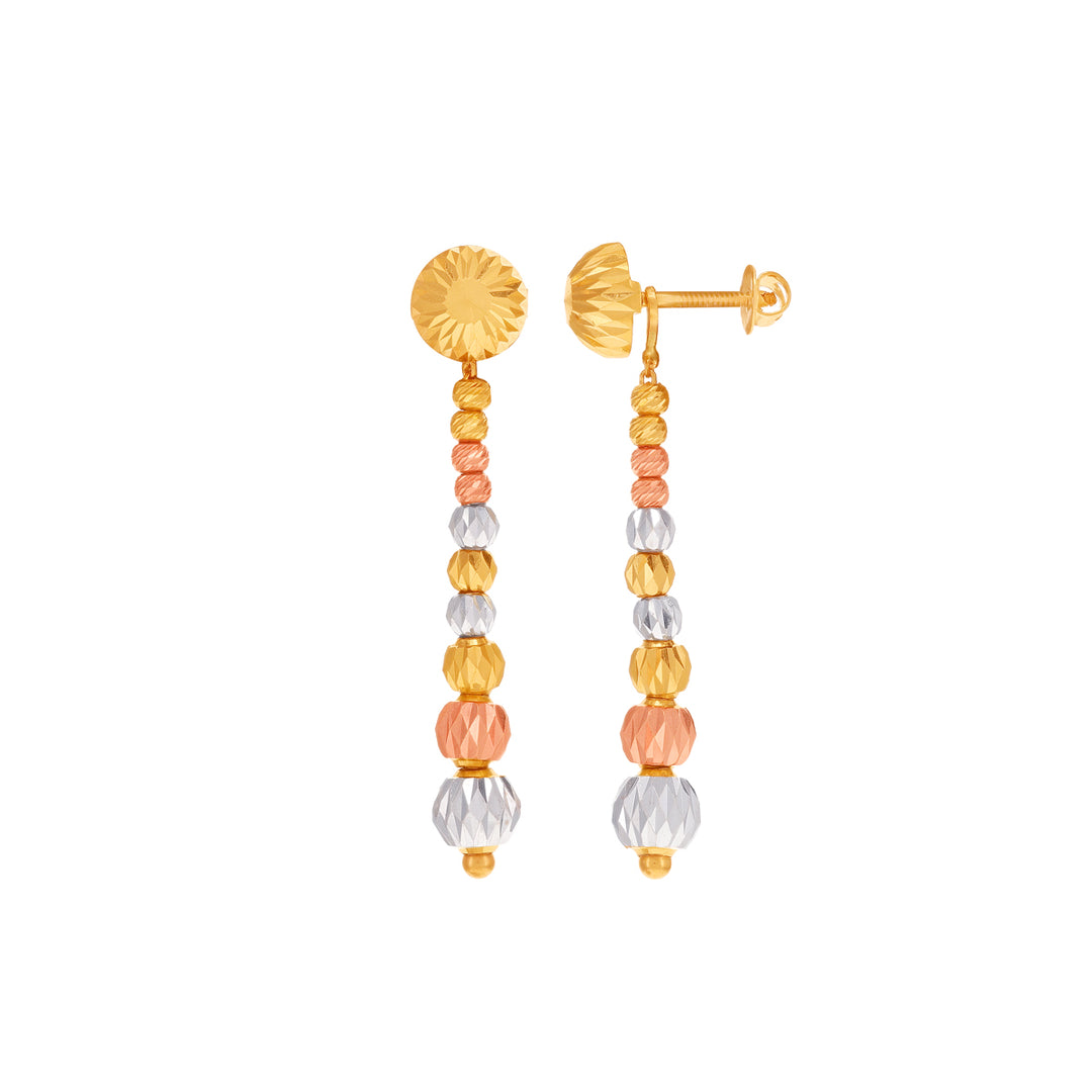 Enchanting Three tone Patta Haarm in 22K Gold