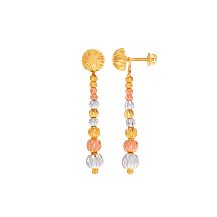 Enchanting Three tone Patta Haarm in 22K Gold