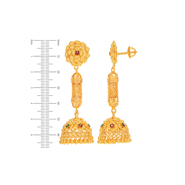 Stunning Minakari Paata Haaram in 22K Gold