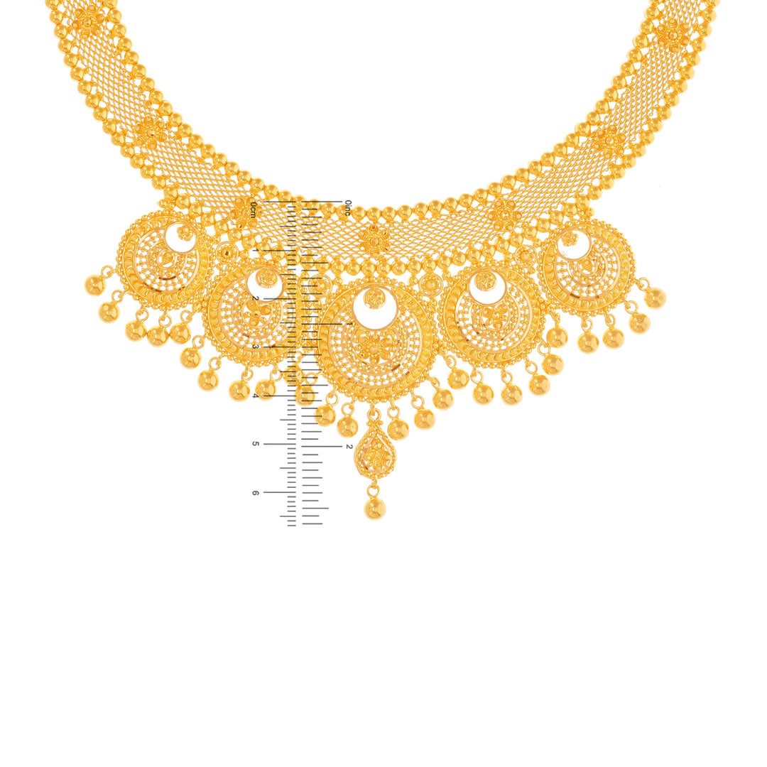 Precious Necklace Set in 22K Gold