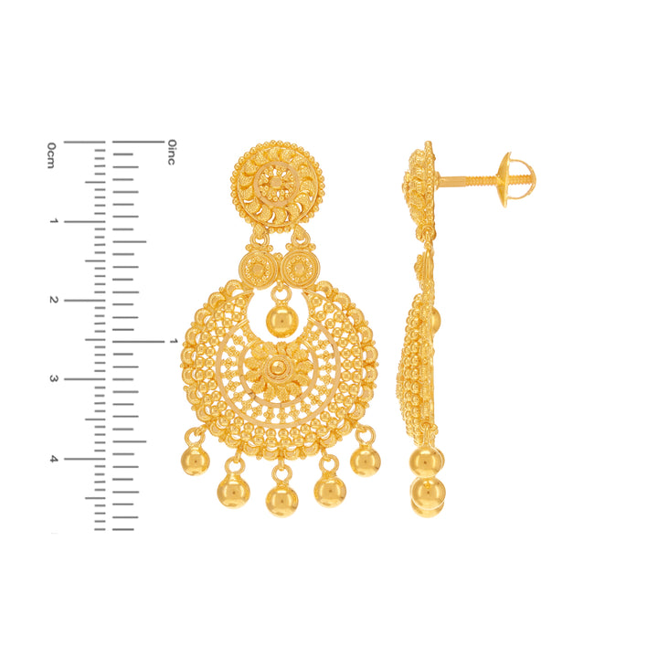 Artistic Necklace Set in 22K Gold