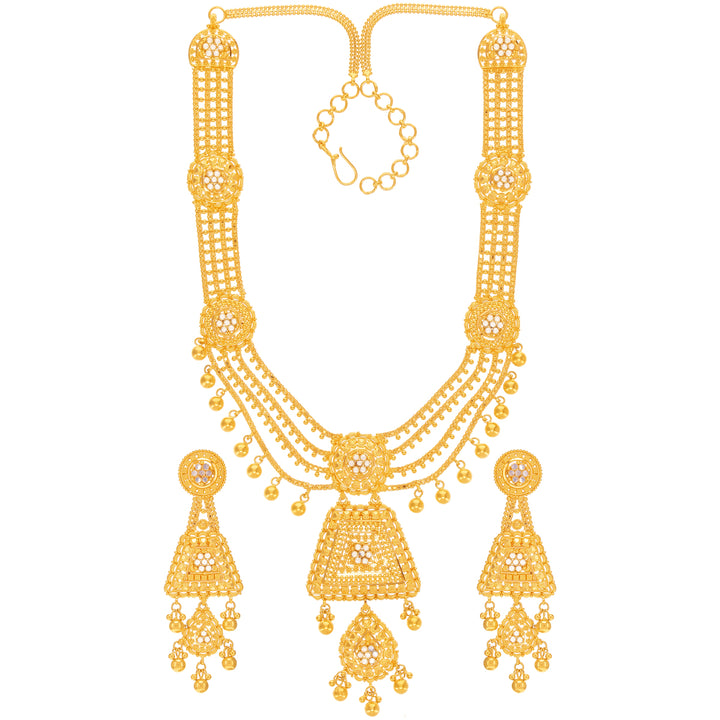 Precious Paata Haaram With Gemstone in 22K Gold