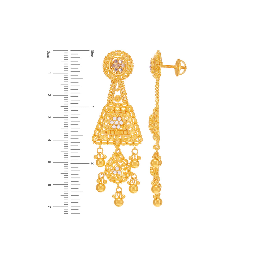 Precious Paata Haaram With Gemstone in 22K Gold