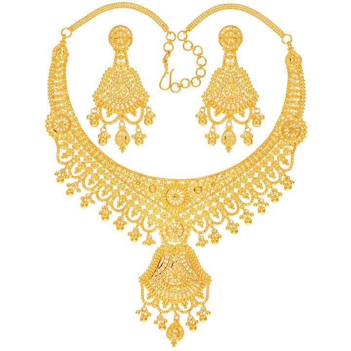 Gorgeous Necklace Set in 22K Gold