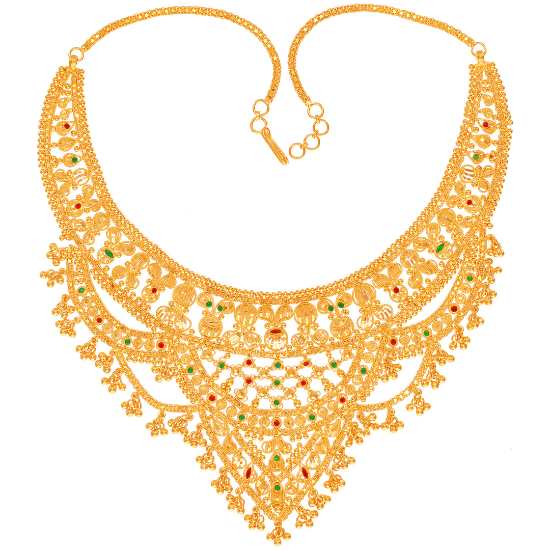 Captivating Minakari Necklace in 22K Gold