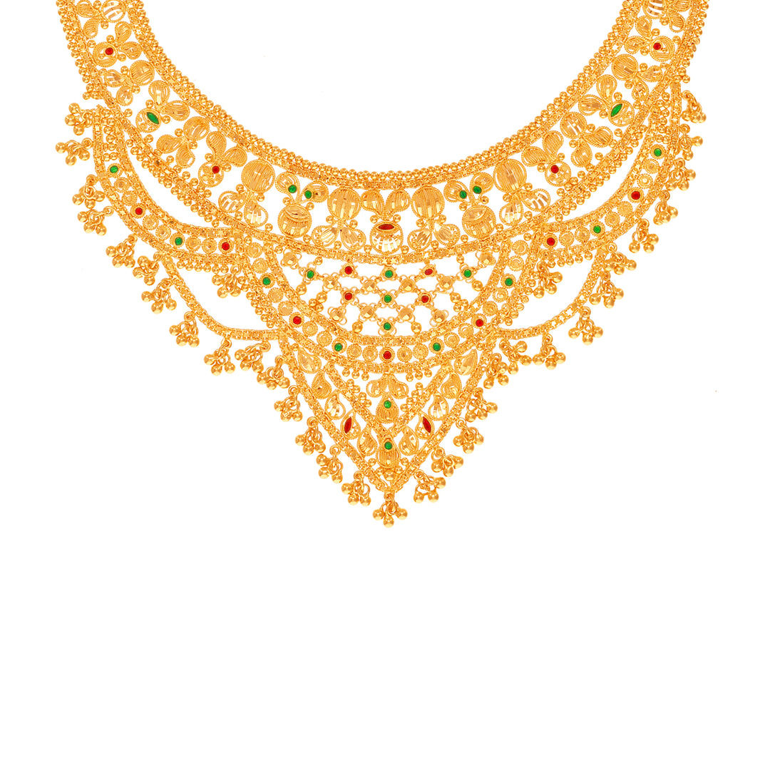 Captivating Minakari Necklace in 22K Gold