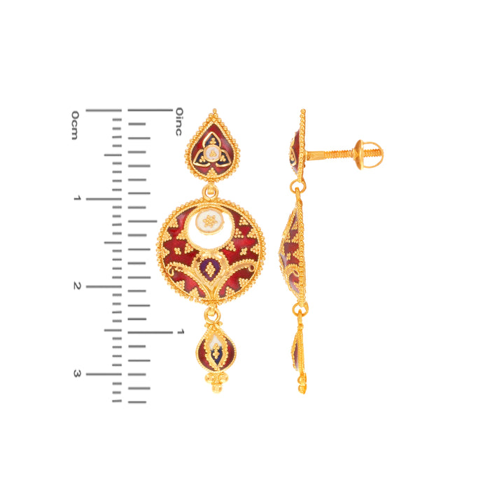 Gorgeous Minakari Necklace Set in 22K Gold