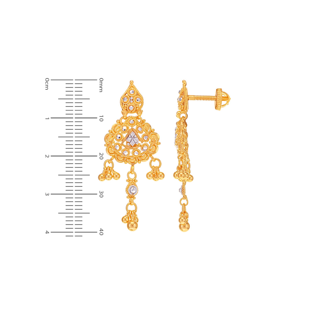 Ravishing Two tone Paata Haaram in 22K Gold