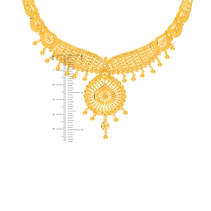 Precious Necklace Set in 22K Gold