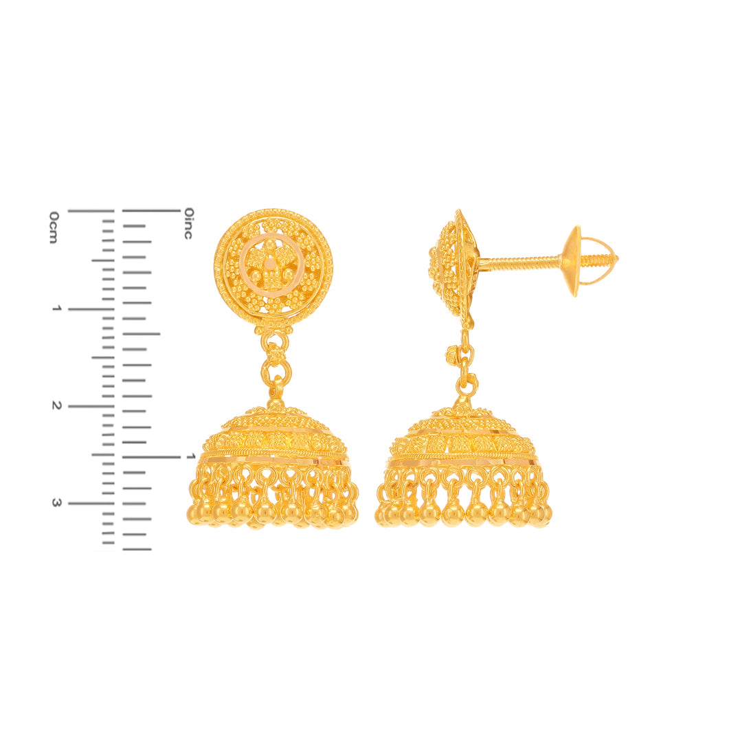 Glamorous Necklace Set in 22K Gold