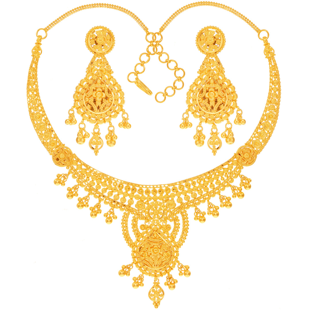 Enchanting Necklace Set in 22K Gold