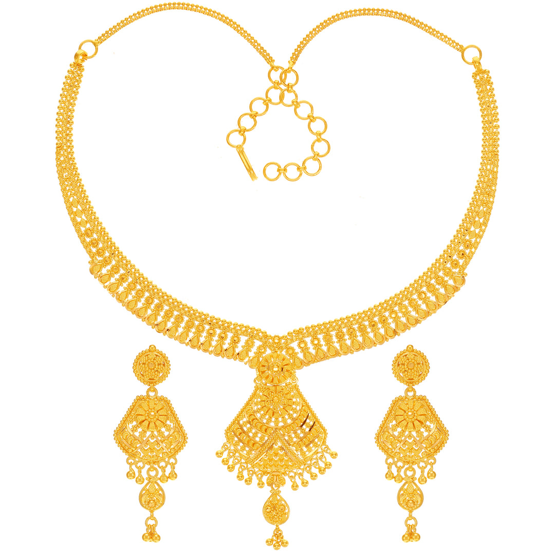 Fascinating Necklace Set in 22K Gold