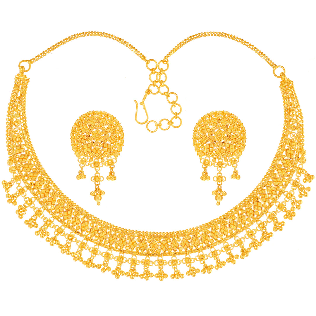 Endearing Necklace Set in 22K Gold
