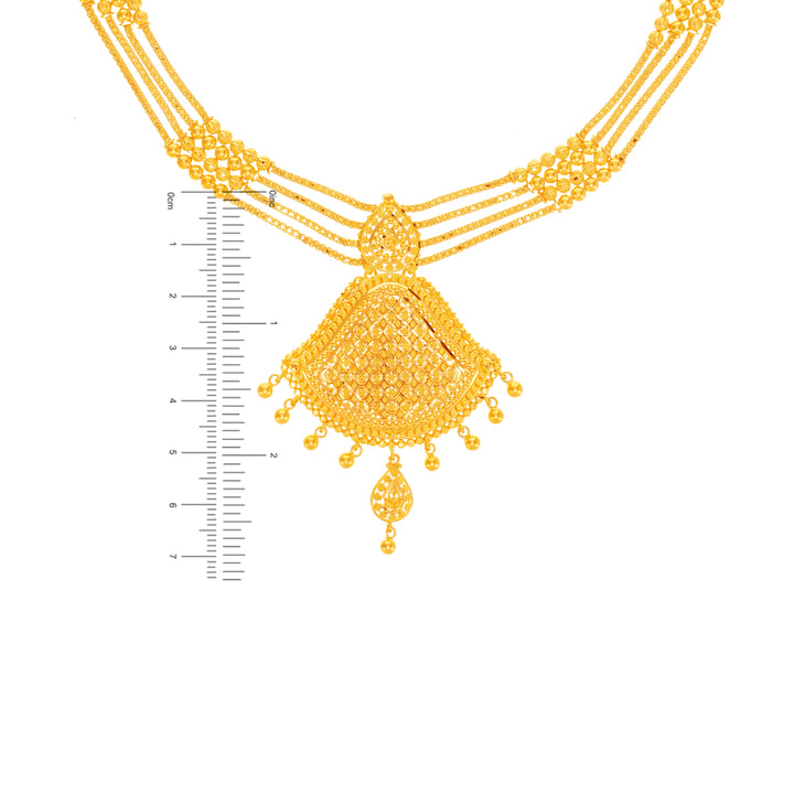 Artistic Necklace Set in 22K Gold