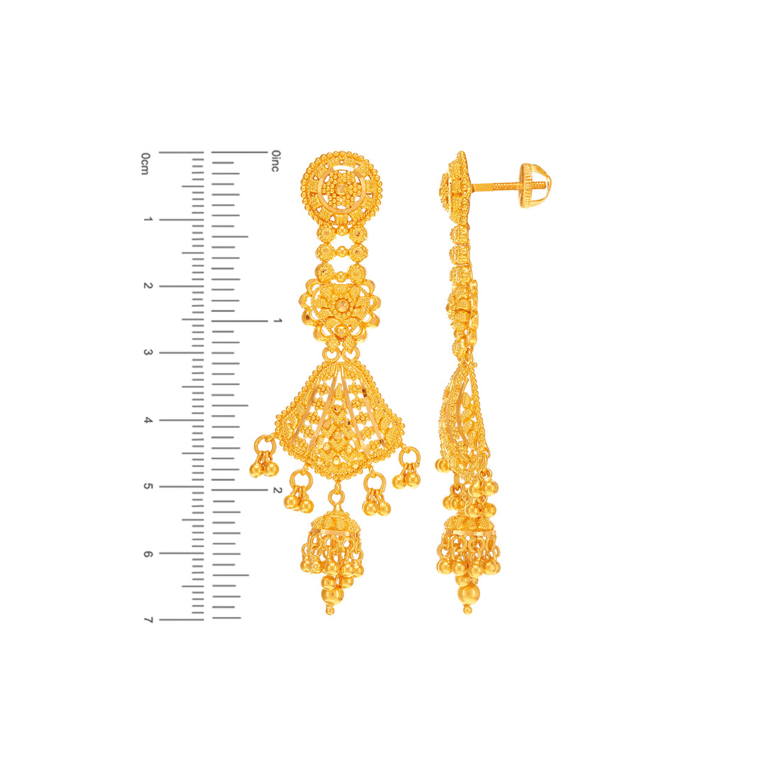 Precious Necklace Set in 22K Gold