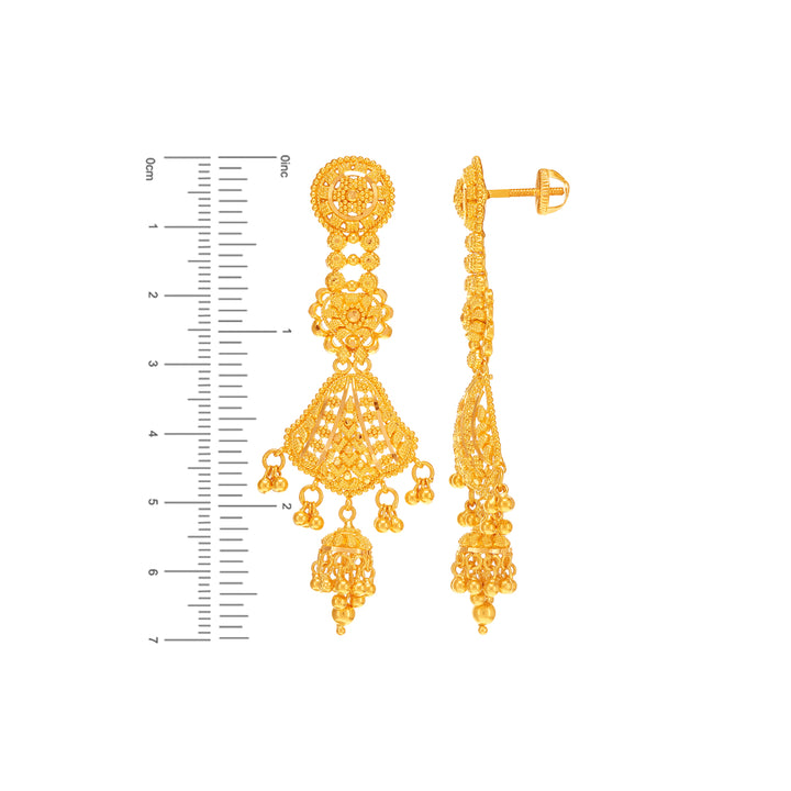 Precious Necklace Set in 22K Gold