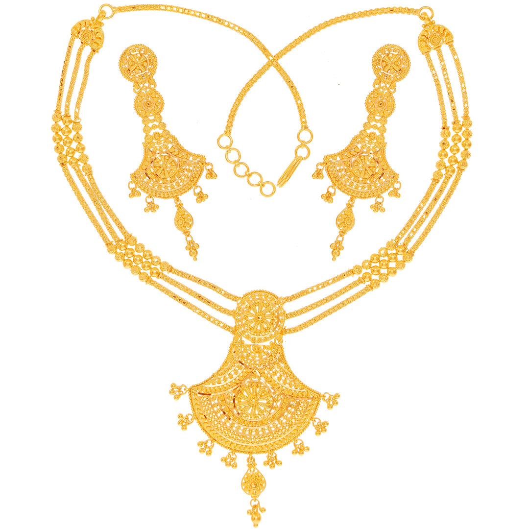 Endearing Necklace Set in 22K Gold