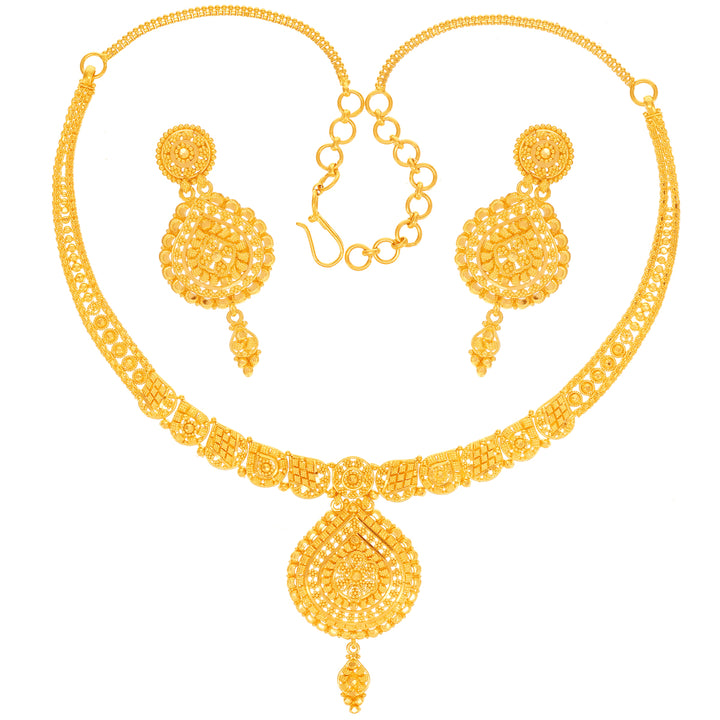 Delightful Necklace Set in 22K Gold