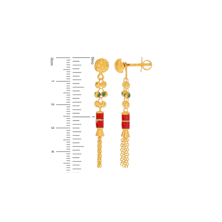 Alluring Minakari Necklace Set in 22K Gold