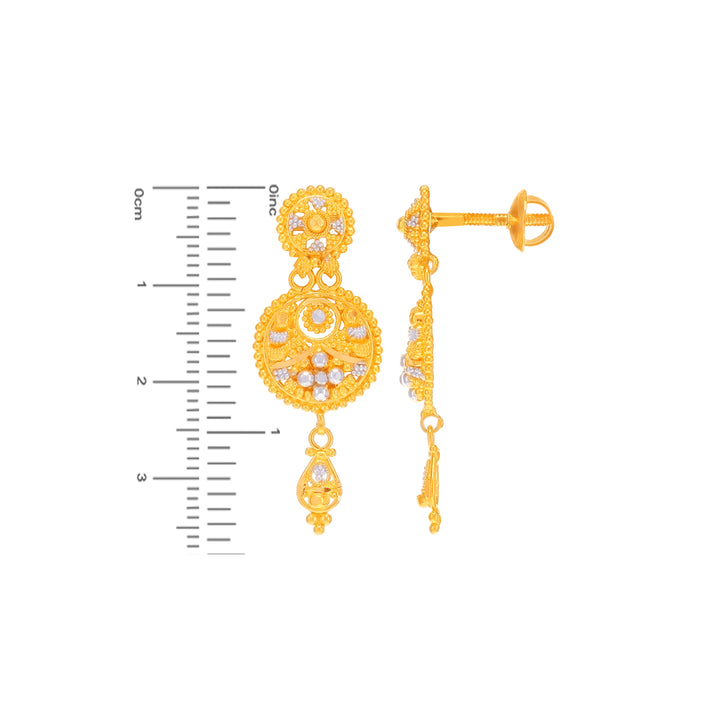 Endearing Two tone Necklace Set in 22K Gold