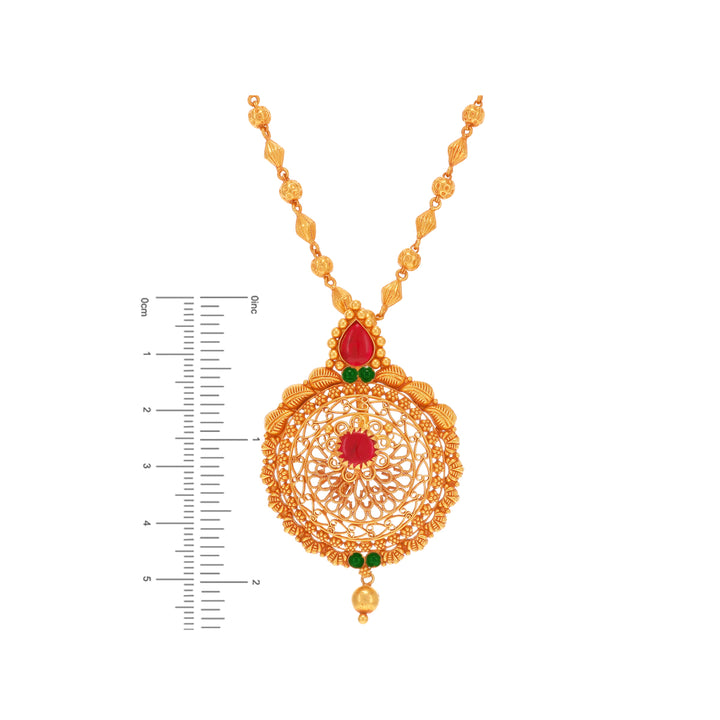 Beautiful Antique Pendant Set With Gemstones in 22K Gold