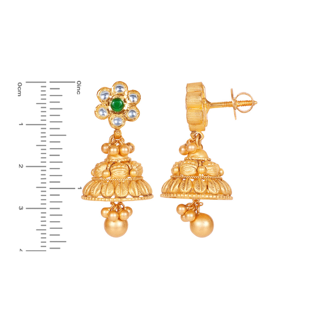 Magnificent Antique Necklace Set With Kundan & Gemstones in 22K Gold