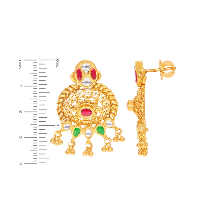 Brilliant Antique Choker Set With Kundan & Gemstones in 22K Gold