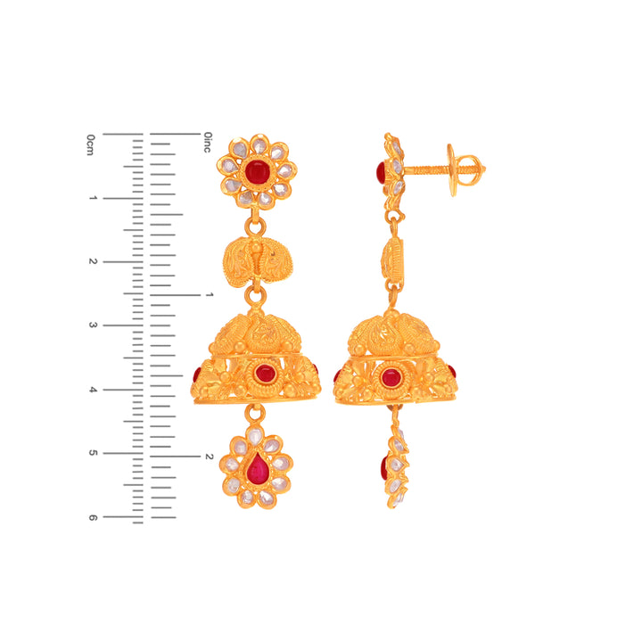 Precious Antique Choker Set With Gemstones in 22K Gold