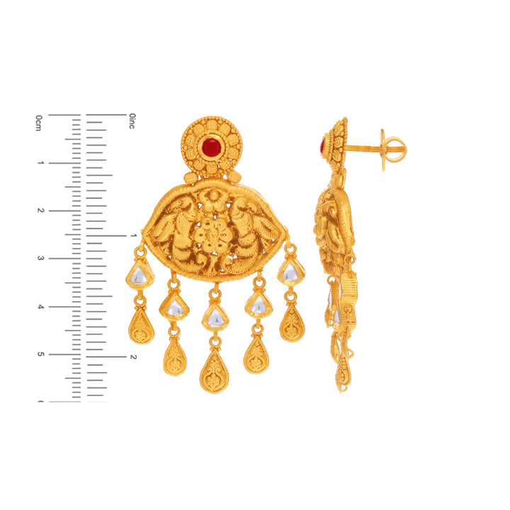 Magnificent Antique Patta Haaram With Kundan & Ruby in 22K Gold