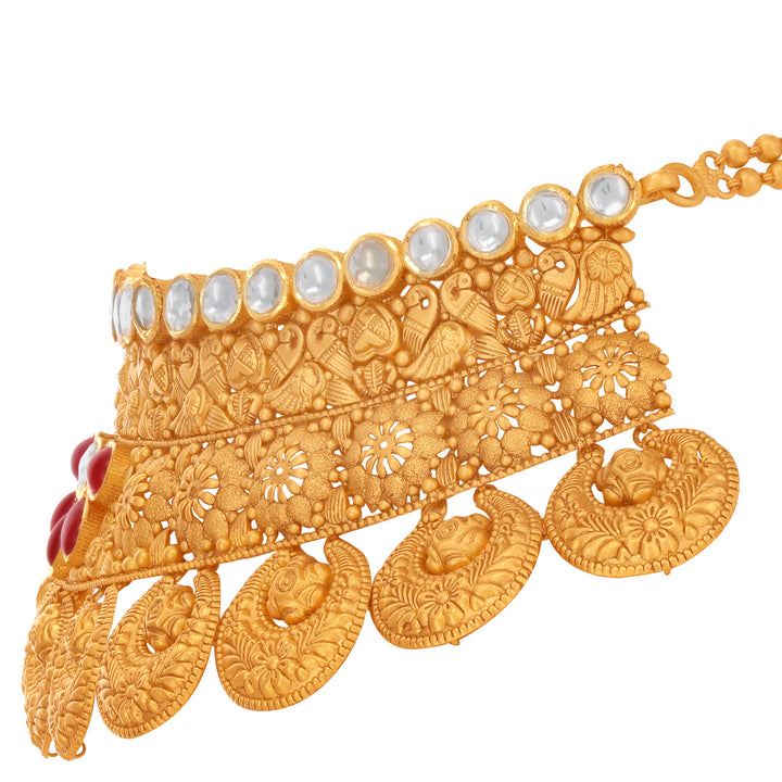 Gorgeous Choker Set With Kundan in 22K Gold