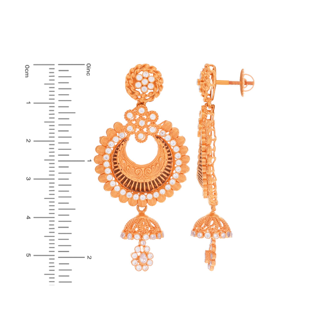 Glamorous Antique Paata Haaram With White Polki & Pearl in 22K Rose Gold