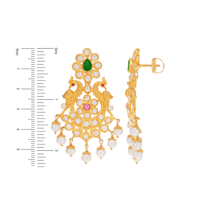 Charming Antique Choker Set With Gemstones in 22K Gold