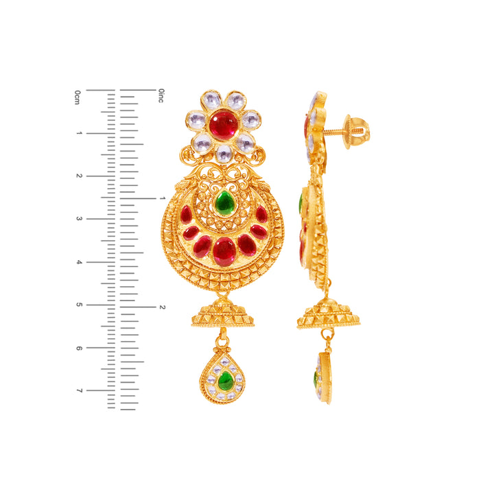 Precious Antique Paata Haaram With Kundan & Gemstones in 22K Gold