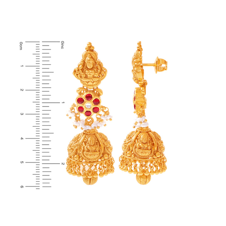 Intriguing Laxmi Antique Paata Haaram With Kundan & Gemstones in 22K Gold