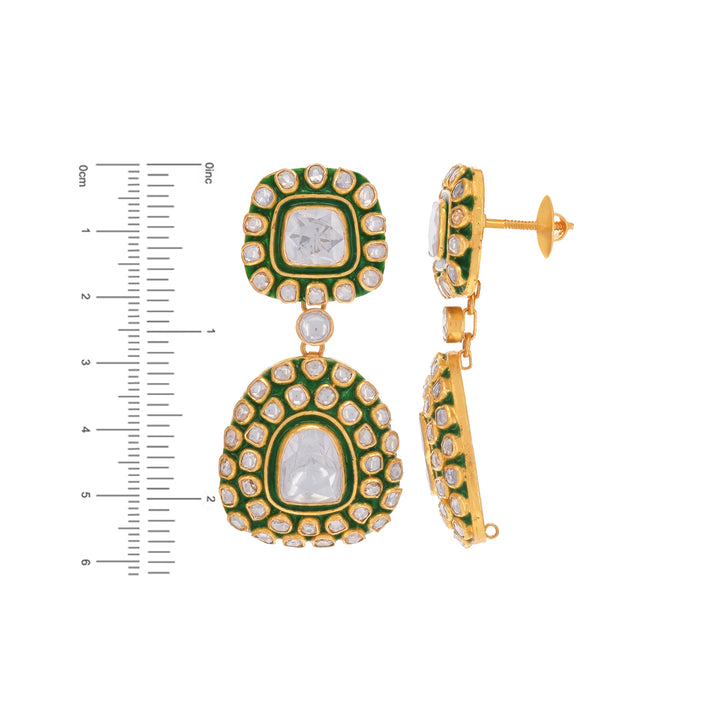 Attractive Antique Necklace Set With Kundan & Gemstones in 22K Gold