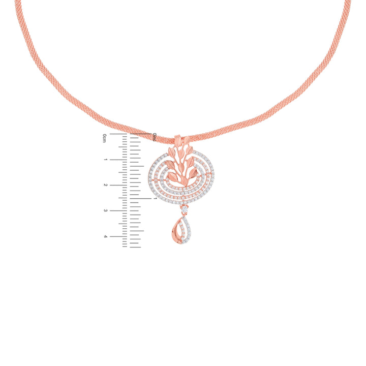 Alluring Necklace Set With CZ in 18K Rose Gold