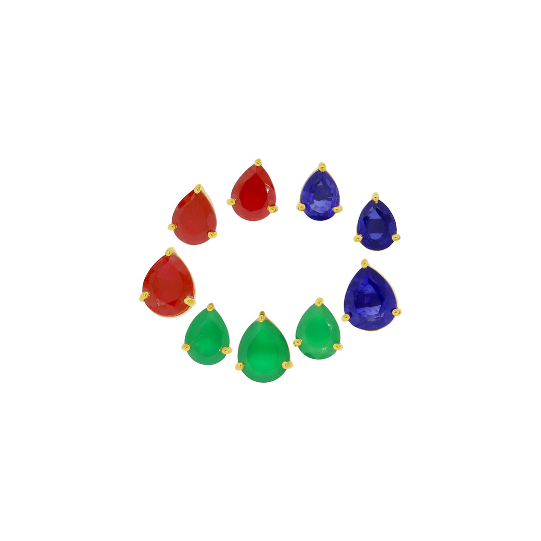 Detailed Necklace Set with Changeable Gemstones in 22K Gold