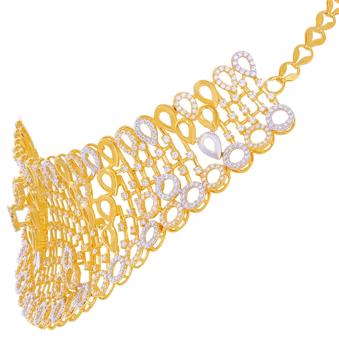 Intriguing Two tone Choker Set STN in 22K Gold