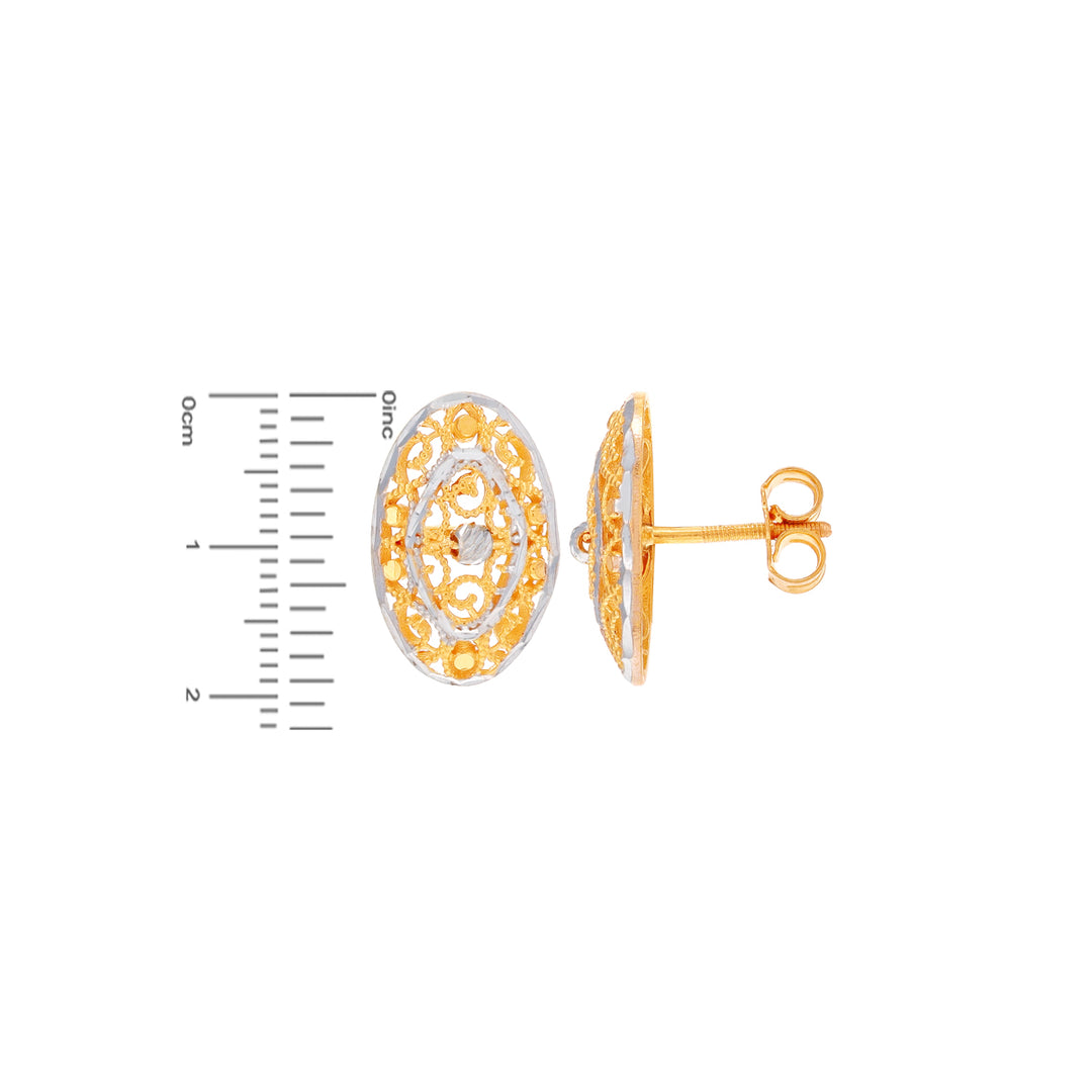 Lovely Two tone Pendant Set in 22K Gold