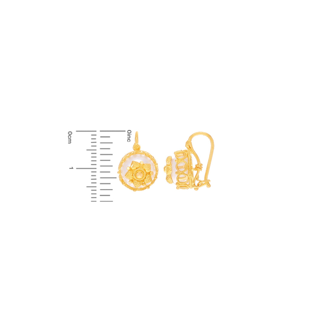 Mesmerizing Pendant Set With Pearl in 22K Gold