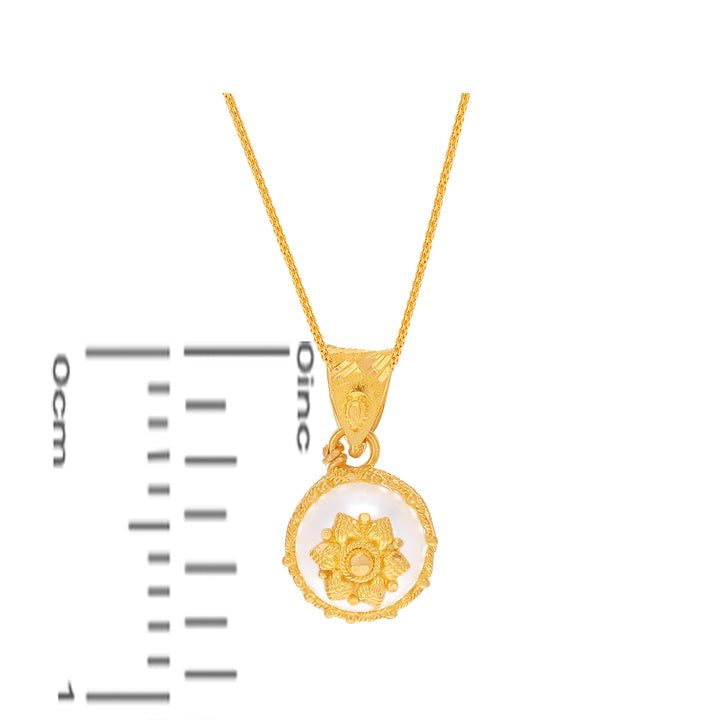 Fascinating Pendant Set With Pearl in 22K Gold