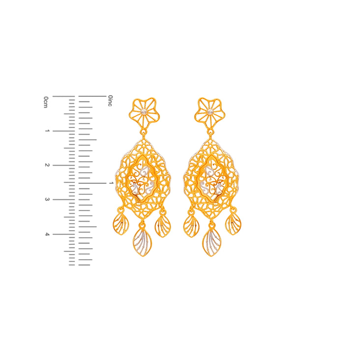 Fascinating Two tone Pendant Set in 22K Gold