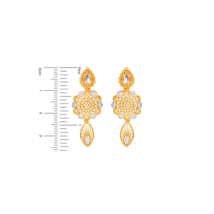 Mesmerizing Two tone Pendant Set in 22K Gold