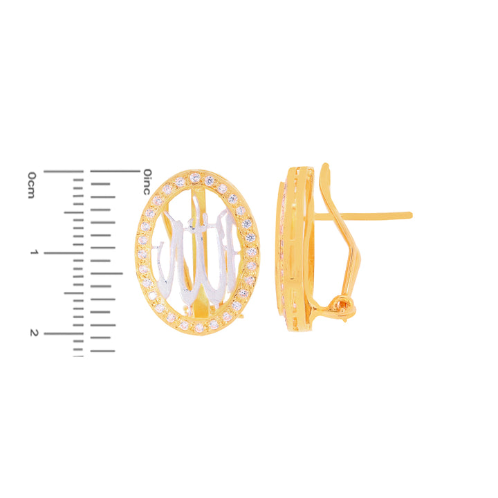 Ayat Two tone Pendant Set With CZ in 22K Gold