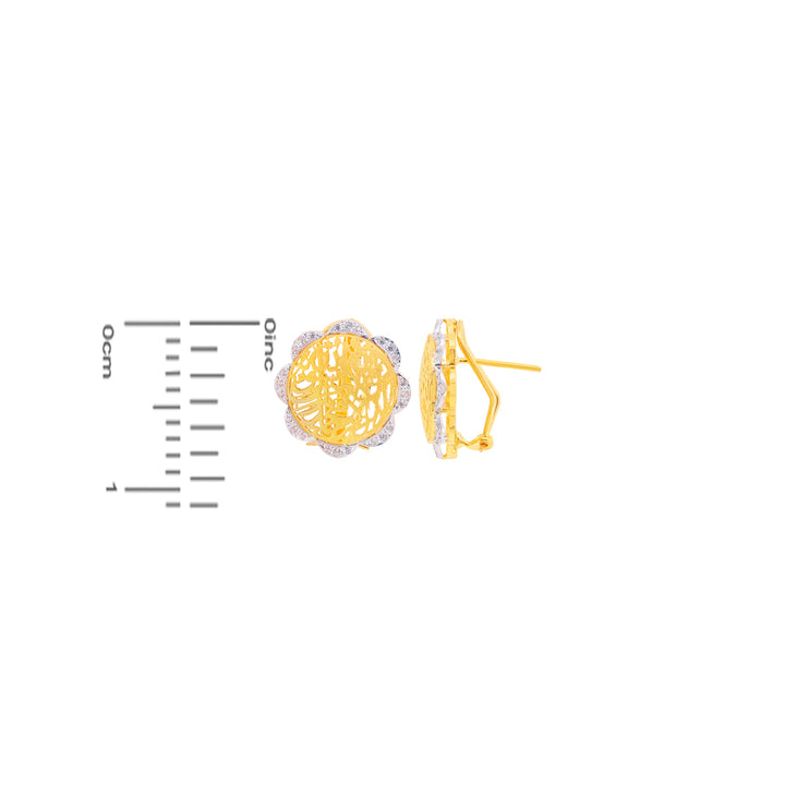 Ayat Pendant Set With CZ in 22K Gold