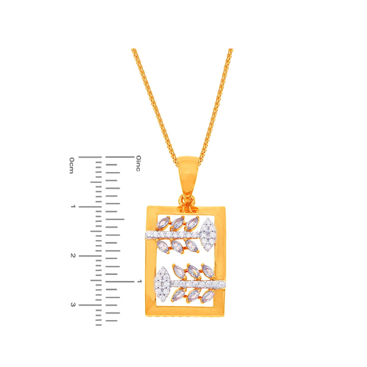 Captivating Pendant Set With CZ in 22K Gold