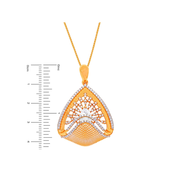 Lovely Pendant Set With CZ in 22K Gold